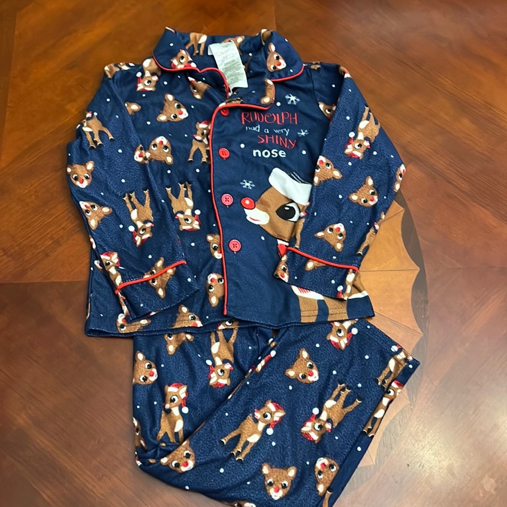 Flannel Rudolph pjs
